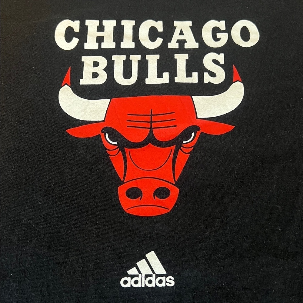Adidas Go To TShirt Chicago Bulls Logo Black Size Large